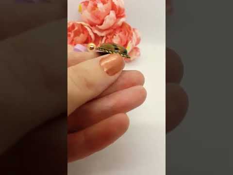 Овальне кільце у вінтажному стилі натуральний камінь тигрове око, видео 1