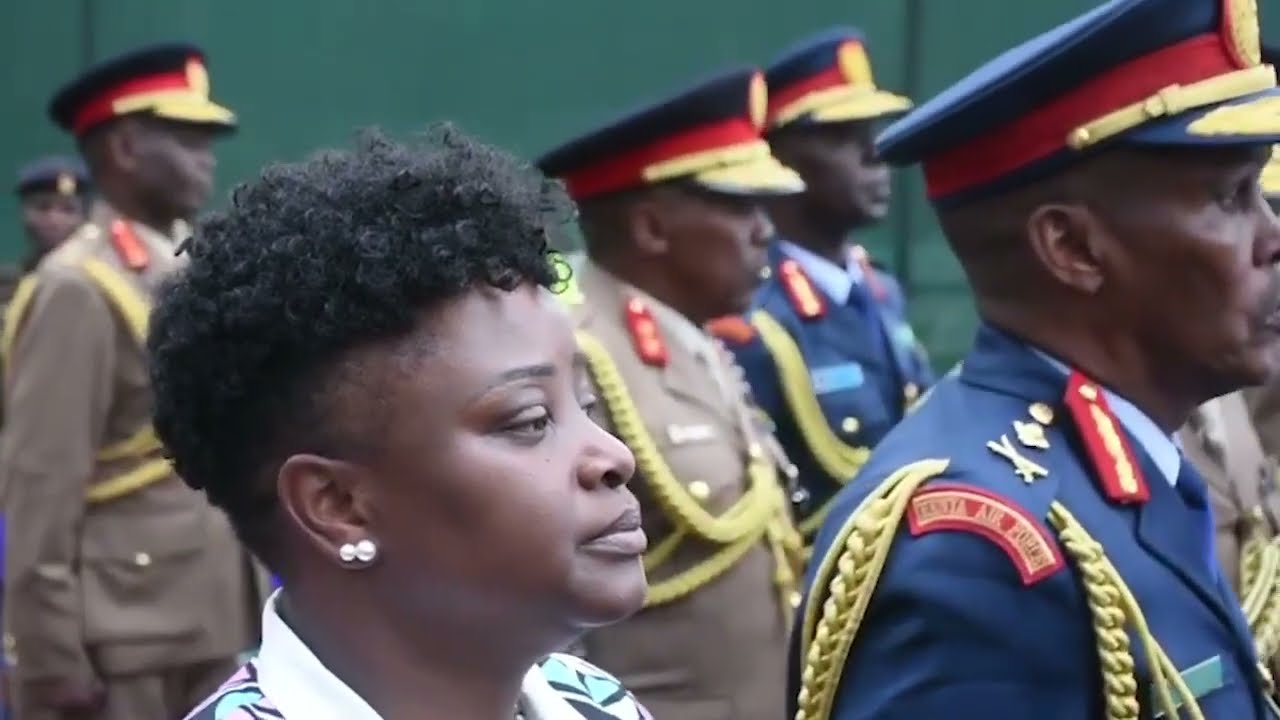 Kanze Dena Sheds tears at Uhuru Kenyatta Military Farewell
