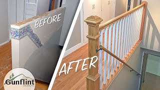 Installing a Staircase Guard Railing & Hardwood Floor Patching  DIY Homeowner Problem Solving
