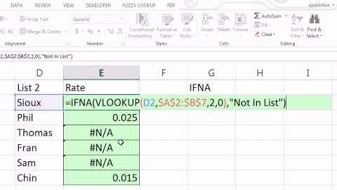 Excel 2013 Preview 5 IFNA & VLOOKUP Functions: Show Message When #N/A (Excel Magic Trick 953)