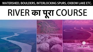 Course of a River || Catchment Area, Watershed, River Capture, Gorges, Interlocking Spur & much more