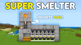 New Easiest Auto Super Smelter In Minecraft Bedrock 26.1