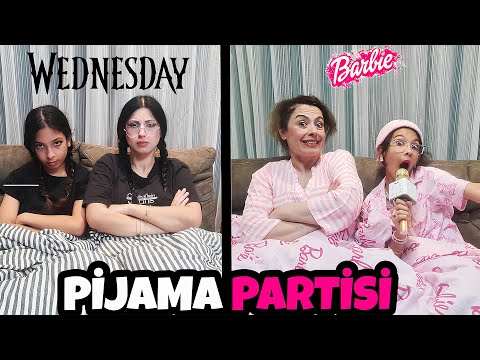 WEDNESDAY ADDAMS KARDEŞİYLE PİJAMA PARTİSİNDE | BARBIE ÇOK SEVİNDİ | EYLÜL LAL