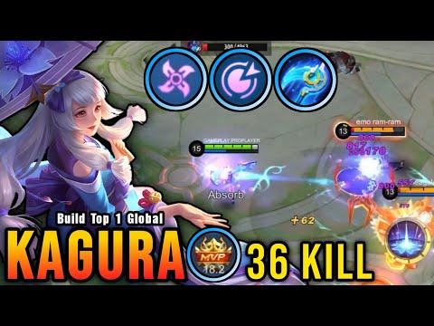 36 Kills!! Best Kagura One Shot Build and Emblem!! - Build Top 1 Global Kagura ~ MLBB