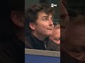 Timothée Chalamet rocking a France jacket while hanging with David Beckham at Dallas Stadium