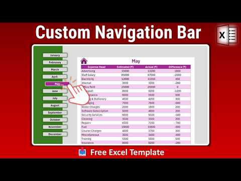 How to Create a Dynamic Navigation Bar in Excel | Hindi Tutorial