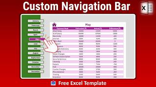 How to Create a Dynamic Navigation Bar in Excel | Hindi Tutorial
