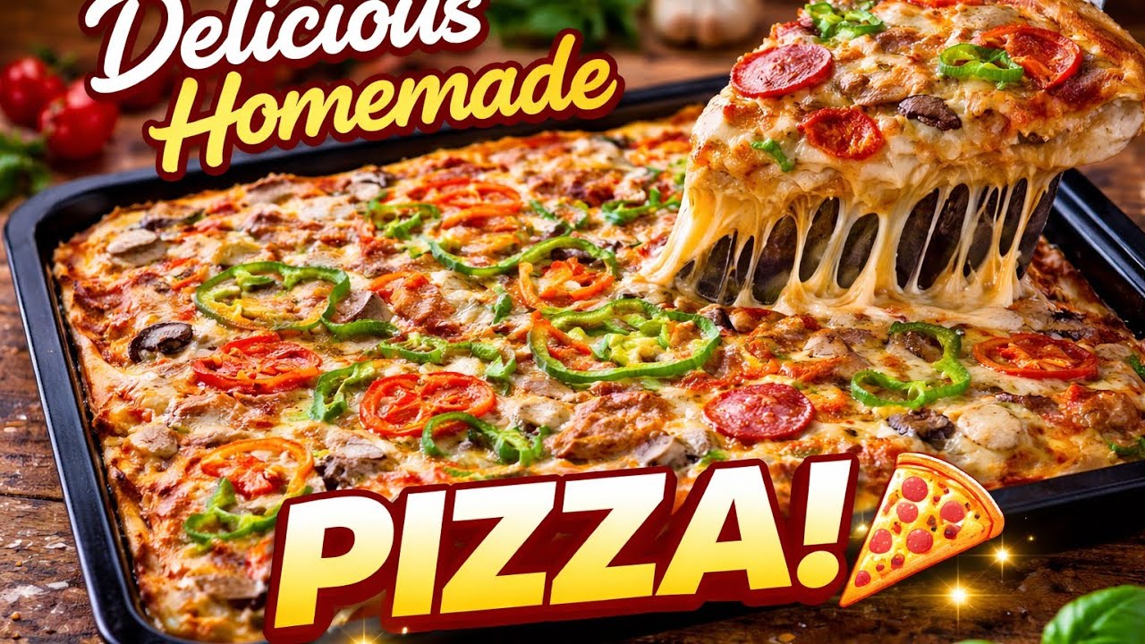 Do you want to learn how to make a pizza that will fill the whole house?? This video is for you!👌😍