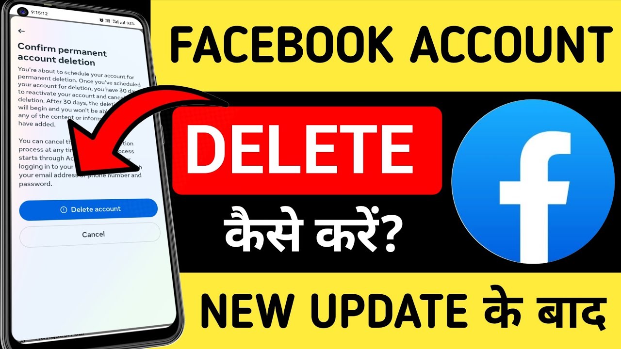 Facebook Account Delete Kaise Kare How To Delete Facebook Account