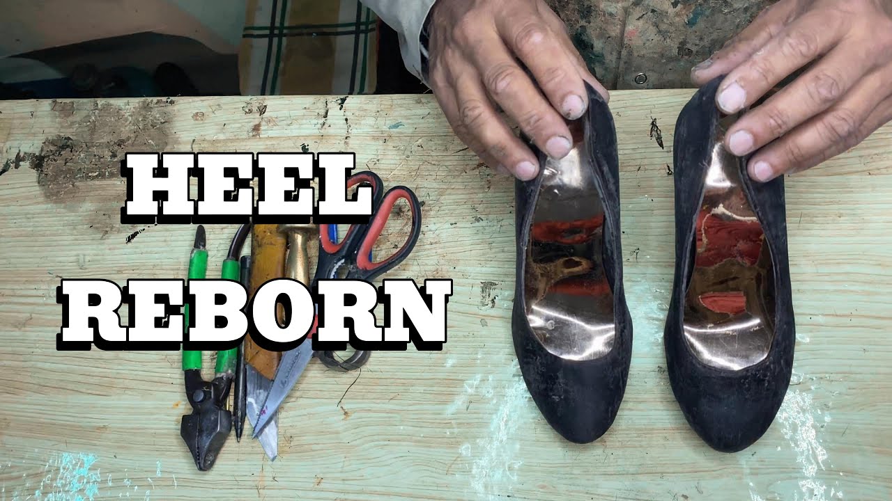 Разбитые Чёрные Каблуки Восстановлены в Синем