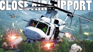 MY FIRST COMBAT FLIGHT WITH HUEY GUNSHIP - Squad CAS Helicopter Gameplay screenshot 4