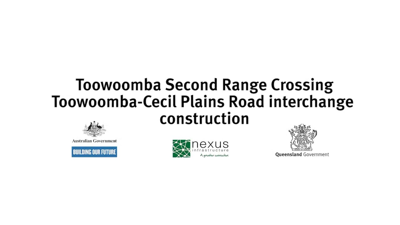 ToowoombaCecil Plains Road interchange construction time lapse footage