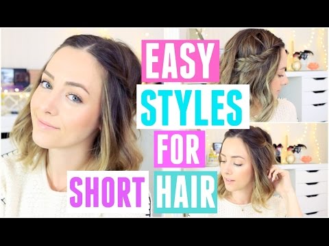 Hairstyles For Short Hair + EASY Way To Curl Hair!