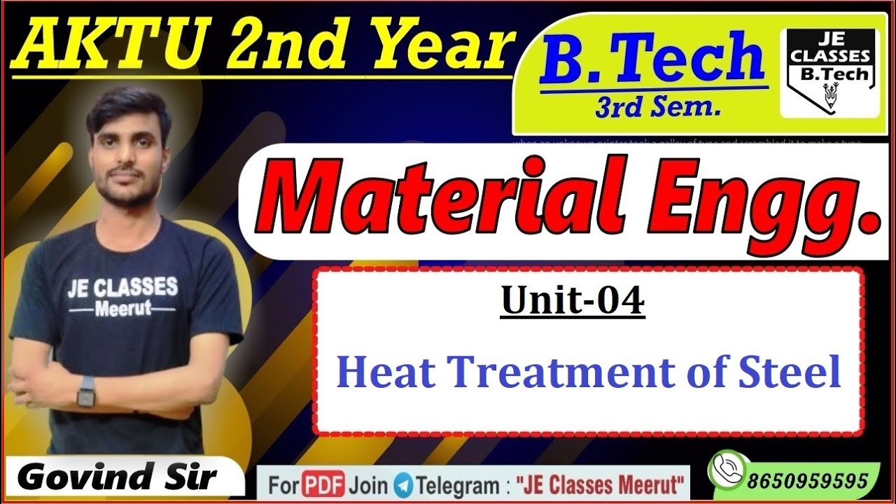 🔥01 Material Engineering AKTU B.Tech 3rd Semester Unit-04 LEC-01 Class || JE CLASSES B.Tech