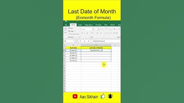 Eomonth formula in excel