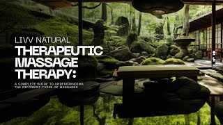 Therapeutic massage therapy - all the different types of massage