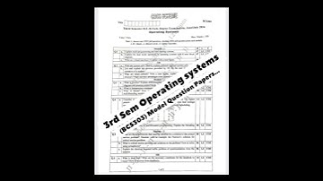 Operating Systems [OS]  (BCS303)  Model Question Papers #vtu #vtupapers #song #operatingsystem #2024