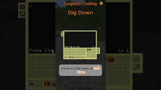 Minecraft Turtle 4 Dig Down. Loops Explained #minecraft #programming #shorts