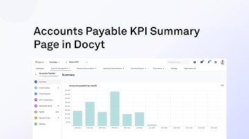 Accounts Payable KPI Summary Page in Docyt