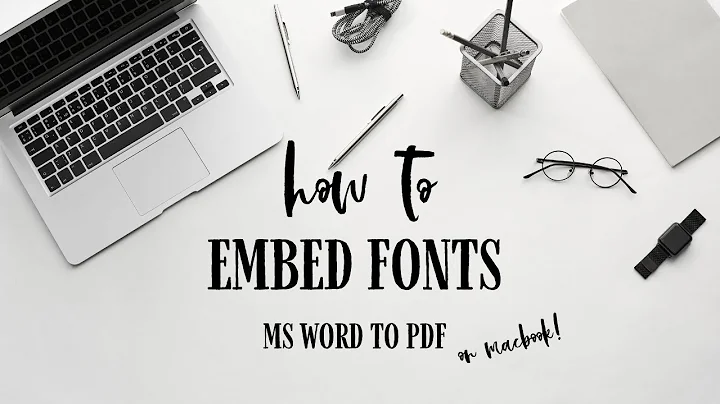 How To EMBED FONTS ON MAC in MS Word to PDF