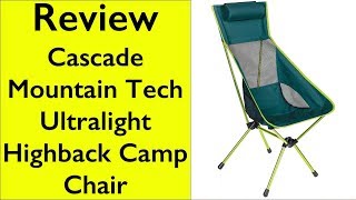 cascade mountain tech ultralight highback chair