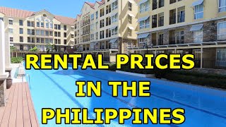 RENTAL PRICES IN THE PHILIPPINES.  DEEP DISCOUNTS CAN BE FOUND IN MANY AREAS