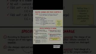 ELECTROSTATICS NOTES IN 30 SECONDS⚡️|CLASS 12 PHYSICS