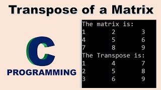 Transpose of a Matrix Program | C Programming