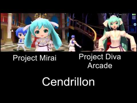Project Mirai Cendrillon PV Comparison 3DS Arcade