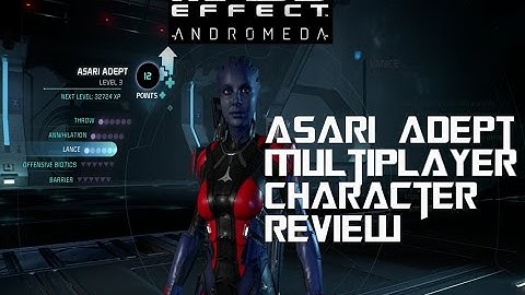Mass Effect Andromeda Asari Adept Base Level Multiplayer Character Base Level Review