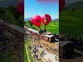 Unreal Rescue! Rhinos on Train Roof Saved by Red Balloon! #Shorts #Rescue #viralvideo