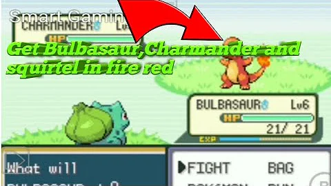 Can you get Squirtle and Bulbasaur in fire red?