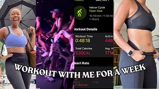 WORKOUT WITH ME FOR A WEEK 💪🏽💦🏋🏽‍♀️