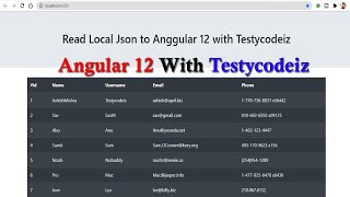 How to Read local JSON data in Angular 12, read json file in angular, Angular with Testycodeiz 🔥💥
