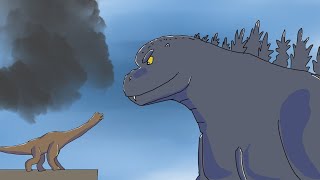 Godzilla Saves Brachiosaurus In Juric World Fallen Kingdom- Flipaclip Animation