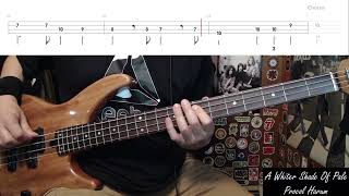 Video thumbnail of "A Whiter Shade Of Pale by Procol Harum - Bass Cover with Tabs Play-Along"