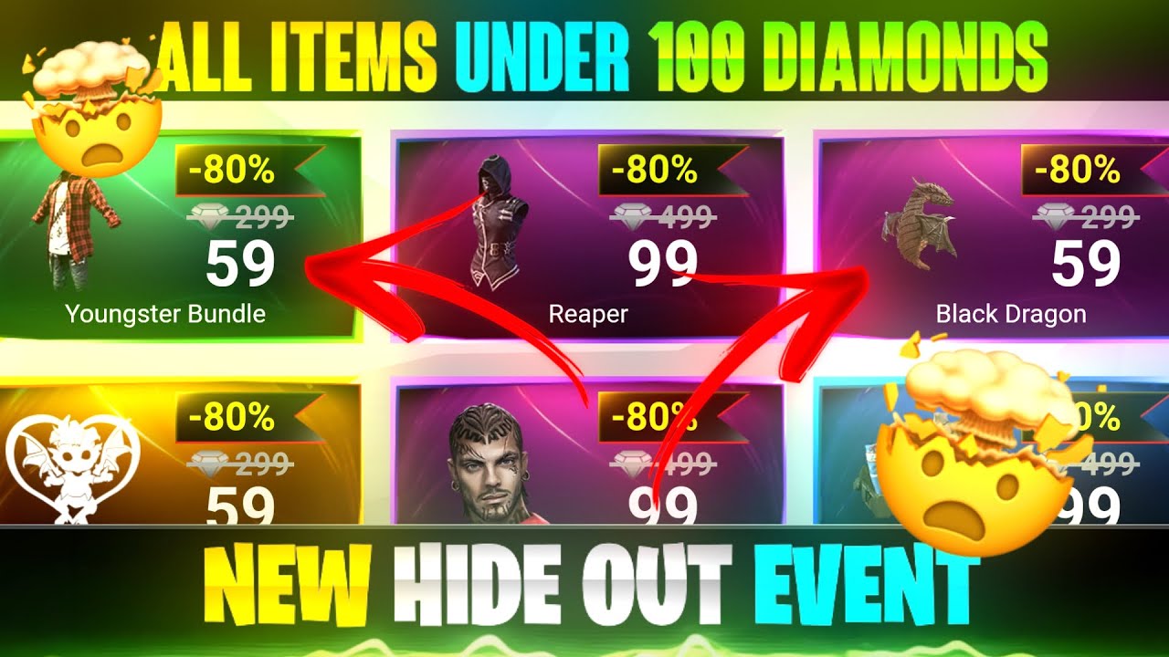 FREE FIRE NEW HIDEOUT EVENT || इतना सस्ता EVENT  पहले कभी नहीं देखा होगा 😱