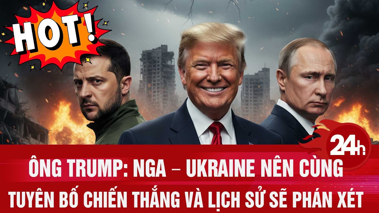 Ông Trump: Nga – Ukraine nên cùng tuyên bố chiến thắng và lịch sử sẽ phán xét | Toàn cảnh 24h