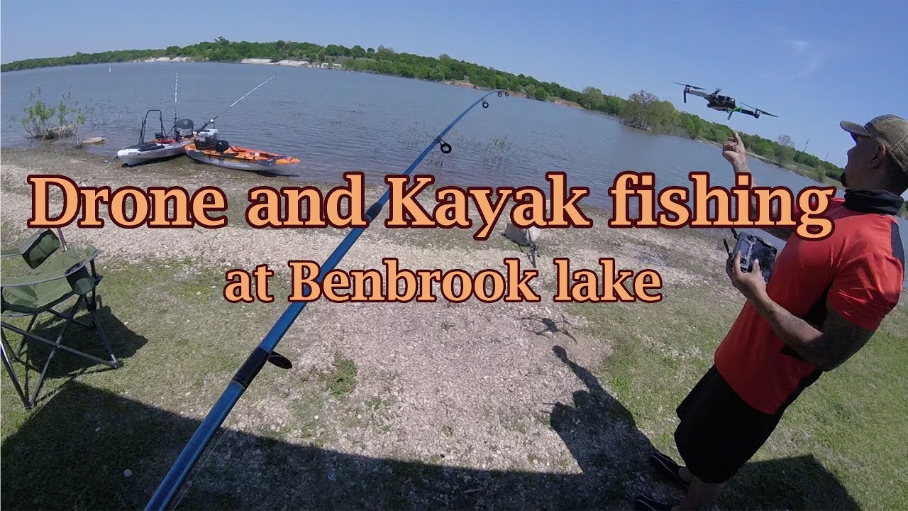 Drone and Kayak fishing on Benbrook Lake. Rocky Creek area. - YouTube