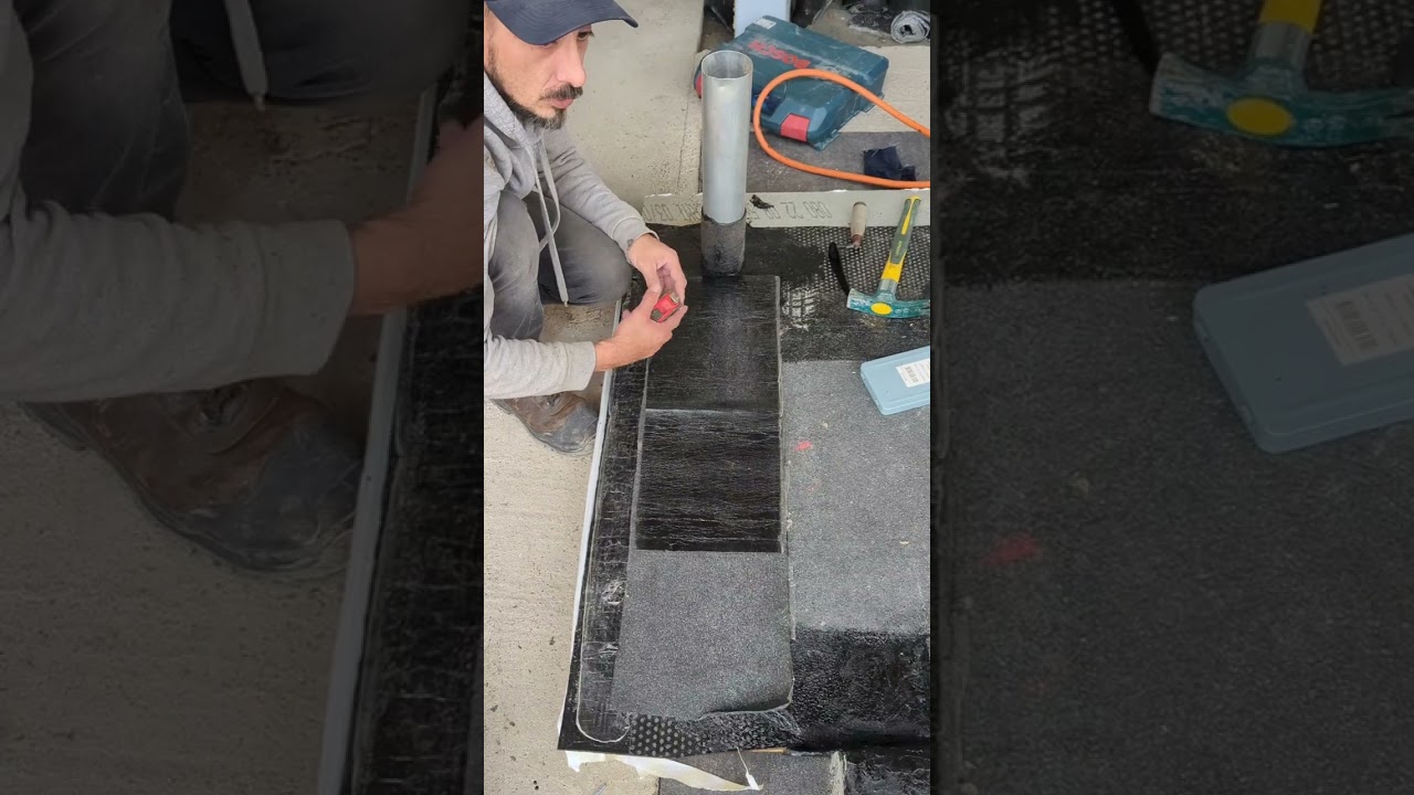 Tuto Étanchéité Toit Terrasse : Collerette, finition paillettes.