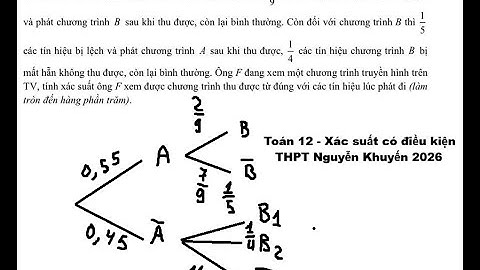 THPT Nguyễn Khuyến 2026: Xác suất có điều kiện: Đài truyền hình FTV phát sóng hai chương trình