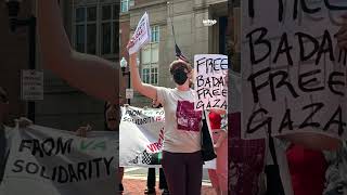 Wife of detained college researcher speaks out outside Alexandria courthouse