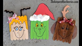 Grinch Christmas Craft Sticks