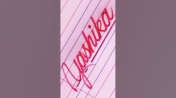 Beautiful word "Yashika" ||  How to write cursive writing || Calligraphy practice #calligraphy