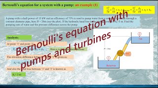 What is the most practically used Bernoulli's equation for the system with pumps and turbines (2/2)