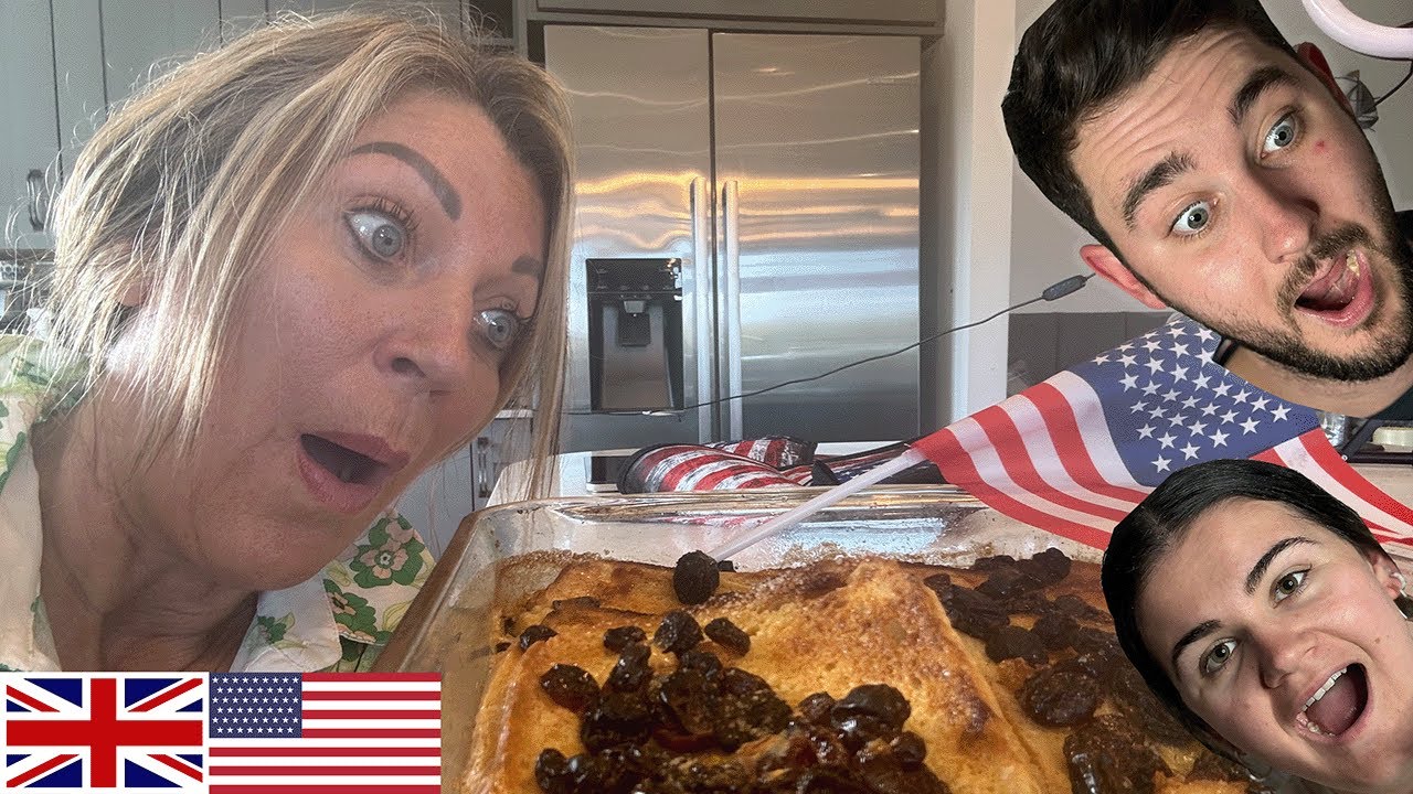 Brits Make & Try American Bread Pudding for the first time! (WHAT IS THIS!?)