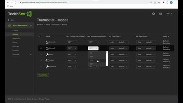 How to configure the Occupancy Modes for the TrickleStar Smart Thermostat
