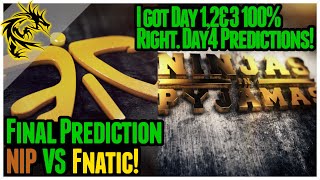 I already got Pick em GOLD - Let s Pick Fnatic OR NIP the WINNER of 2015 ESL Katowice