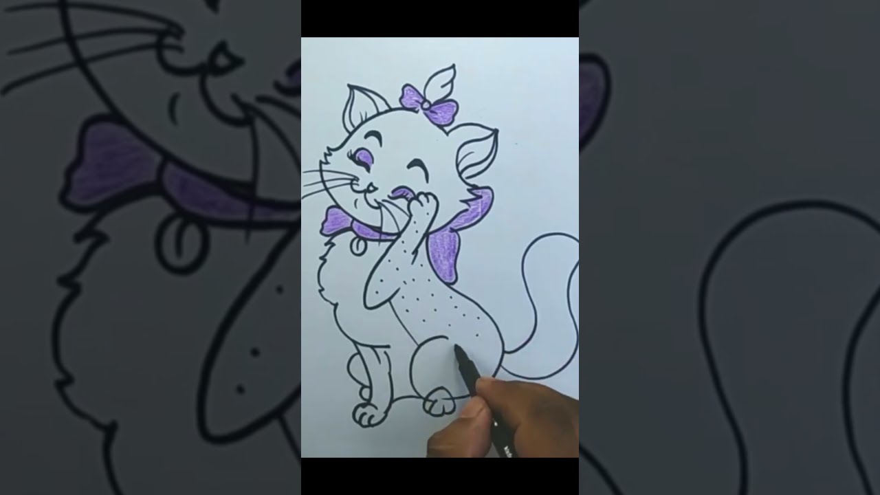 Super Cute Drawing in 5 Minutes || Easy Cat Drawing || Drawing and crafts tutor