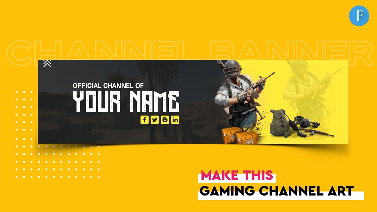 Create Abstract YouTube Banner On Android || Gaming Channel Art|| Algrow